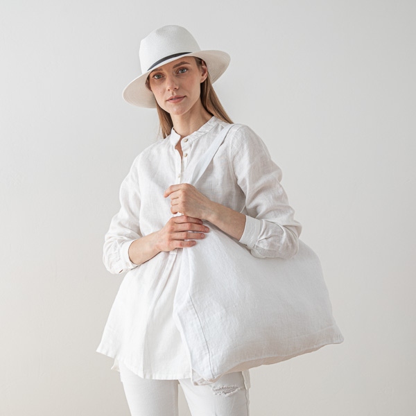 Linenme Linen Bag Terra White