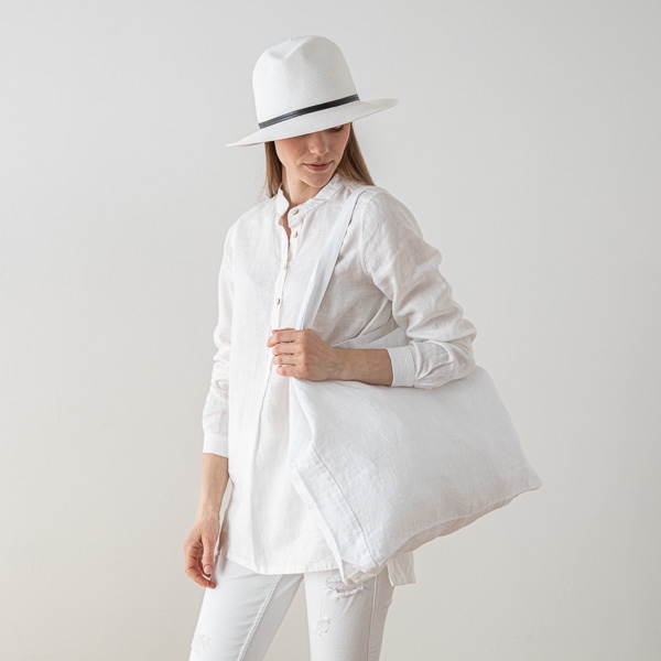 Linenme Linen Bag Terra White