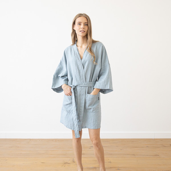 Linenme Linen Bath Robe Alma