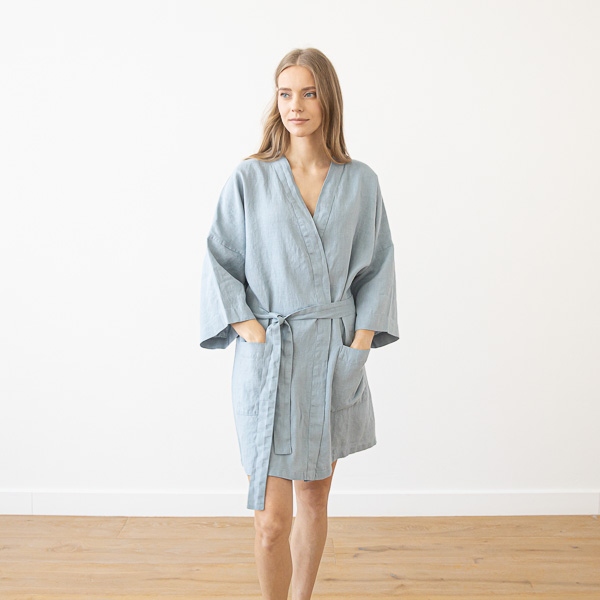 Linenme Linen Bath Robe Alma