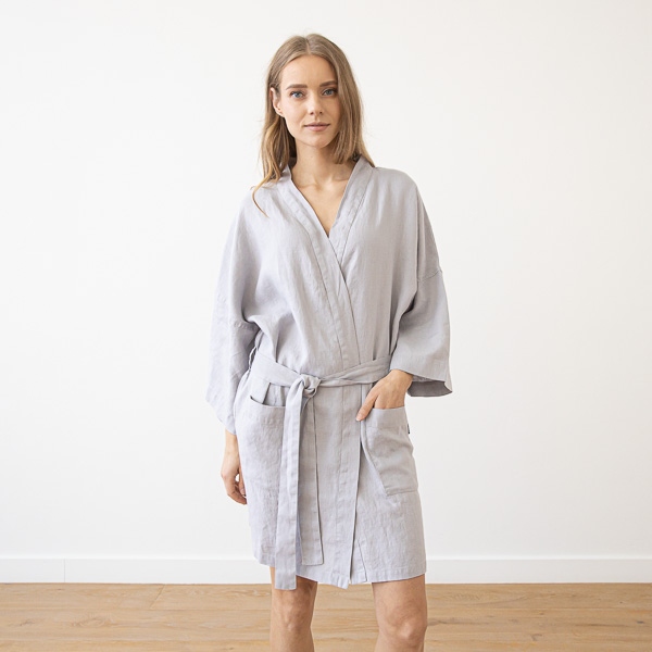 linenme Linen Bath Robe Alma