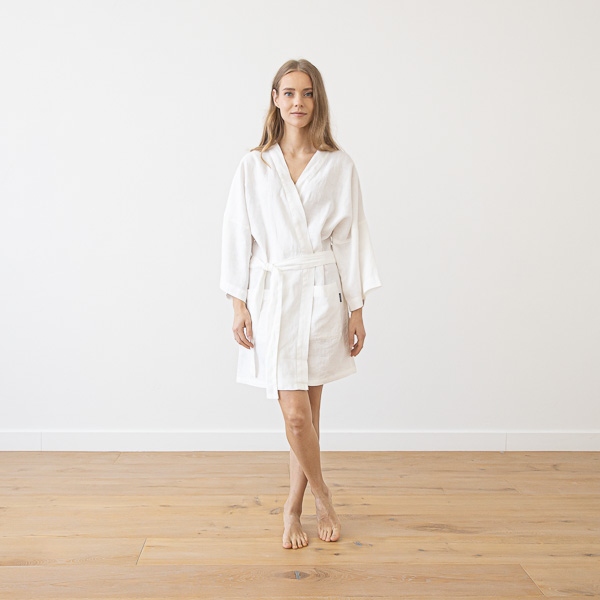 Linenme Linen Bath Robe Alma