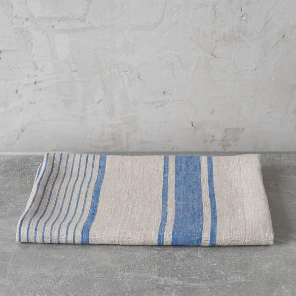 Linenme Linen Bath Towel Blue Provence