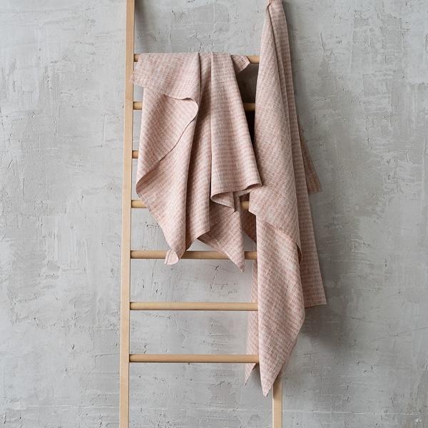 Linenme Linen Bath Towel Brick Natural Brittany