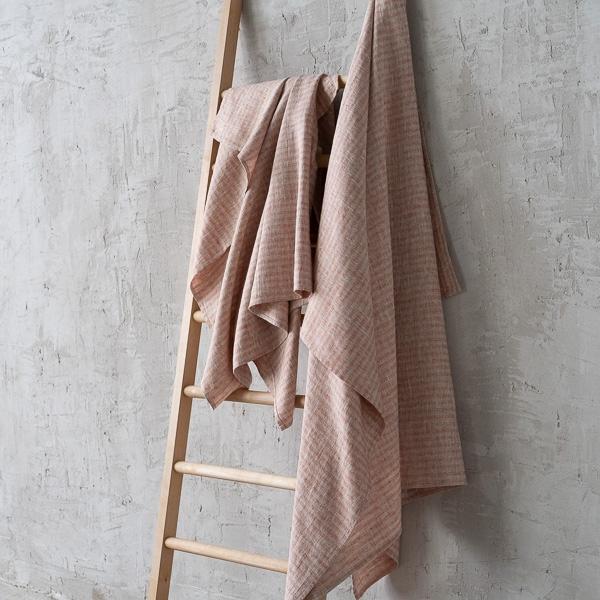 Linenme Linen Bath Towel Brick Natural Brittany