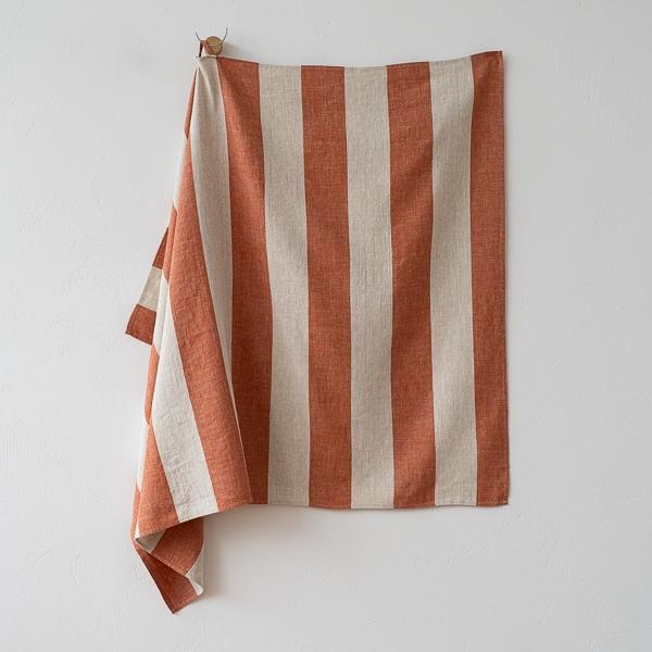 Linenme Linen Bath Towel Brick Natural Venice