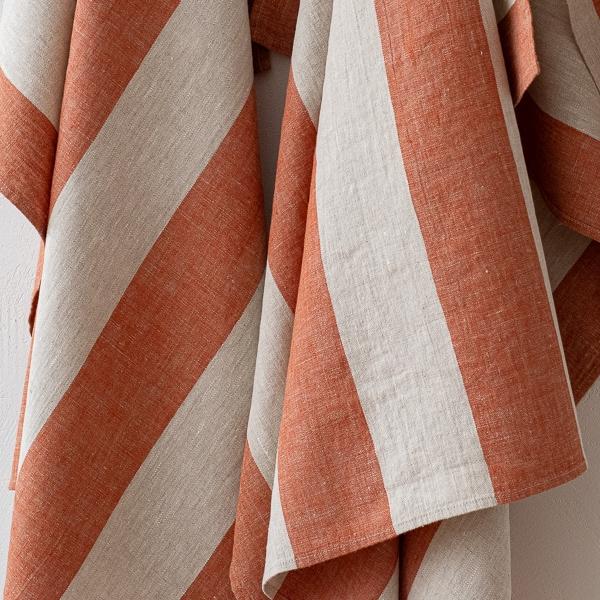 Linenme Linen Bath Towel Brick Natural Venice