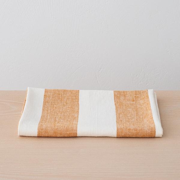 linenme Linen Bath Towel Gold Napa