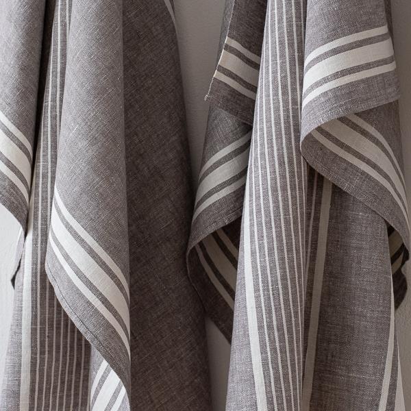 Linenme Linen Bath Towel Graphite Turino