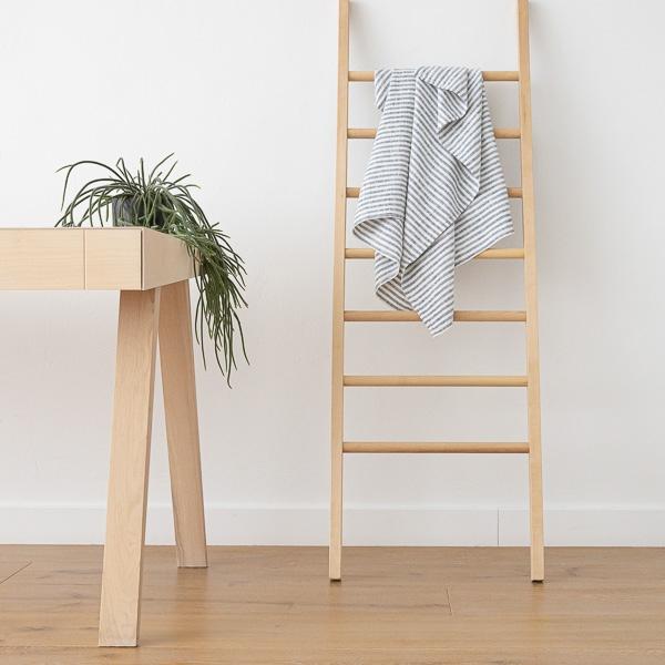 Linenme Linen Bath Towel Indigo Brittany