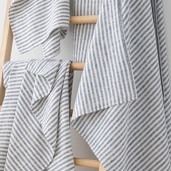 Linenme Linen Bath Towel Indigo Brittany