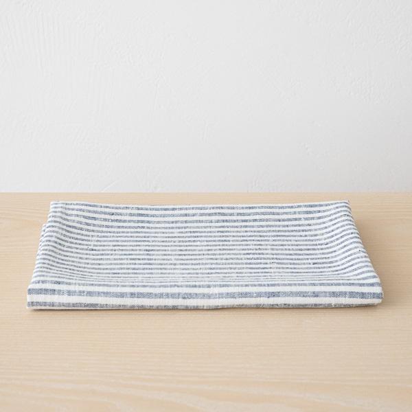 linenme Linen Bath Towel Indigo Brittany