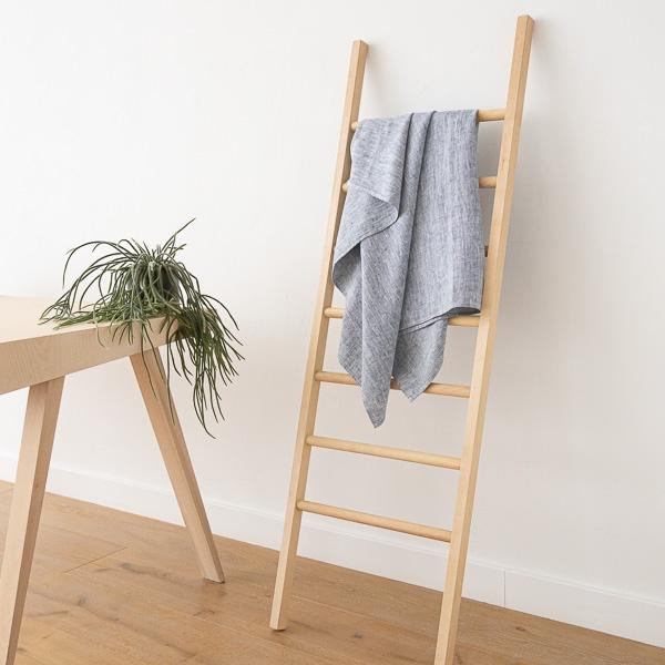 Linenme Linen Bath Towel Indigo Francesca