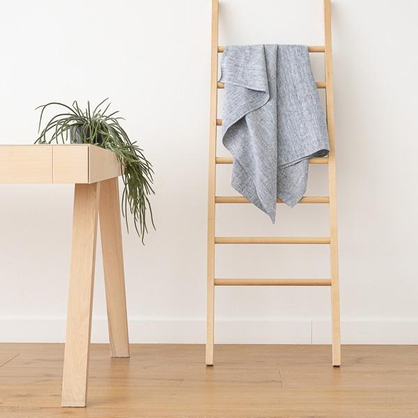Linenme Linen Bath Towel Indigo Francesca