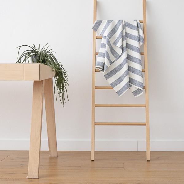Linenme Linen Bath Towel Indigo Philippe