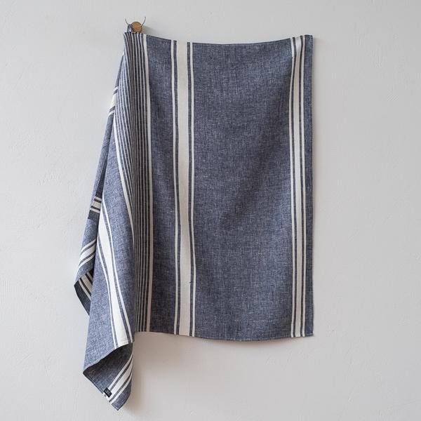 Linenme Linen Bath Towel Indigo Turino