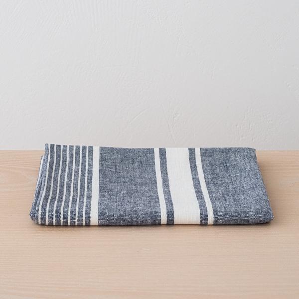 linenme Linen Bath Towel Indigo Turino