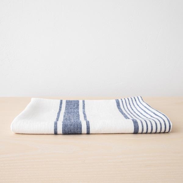 linenme Linen Bath Towel Indigo Tuscany