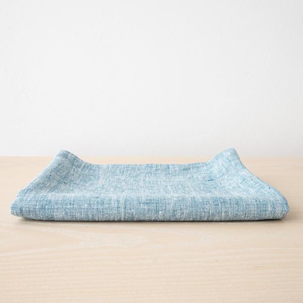 linenme Linen Bath Towel Marine Blue Francesca