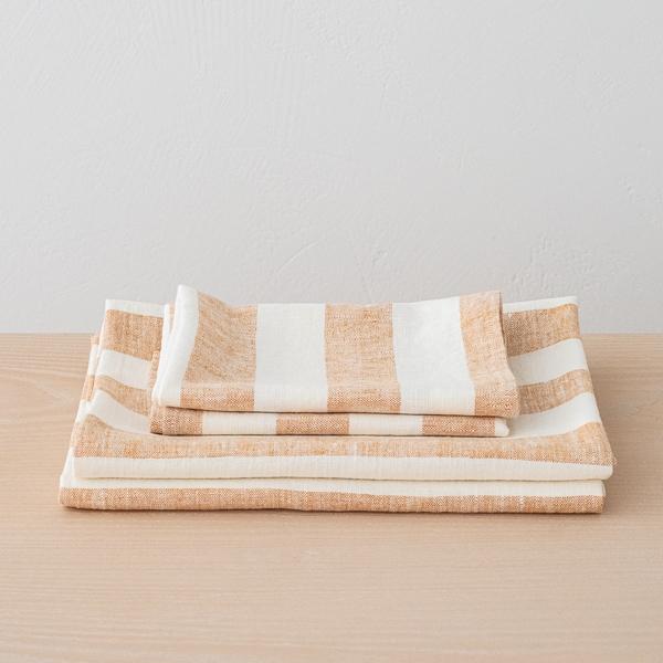 Linenme Linen Bath Towel Set Gold Philippe