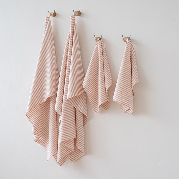 Linenme Linen Bath Towel Set Rosa Brittany