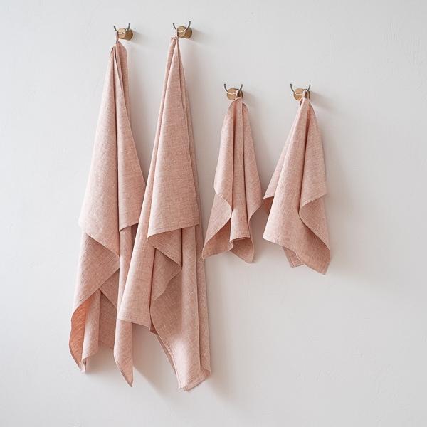 Linenme Linen Bath Towel Set Rosa Francesca