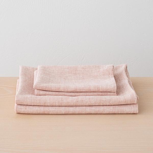 Linenme Linen Bath Towel Set Rosa Francesca