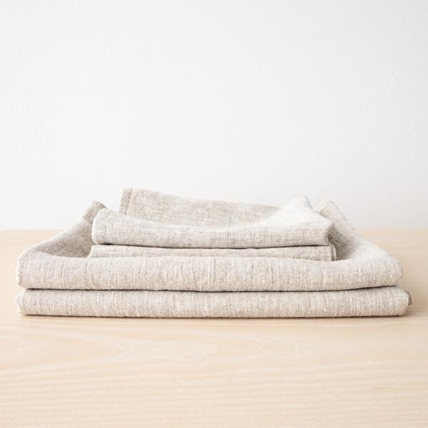 Linenme Linen Bath Towels Set Natural Provence