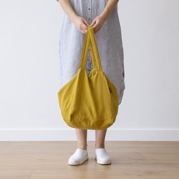 Linenme Linen Beach Bag Citrine Lara