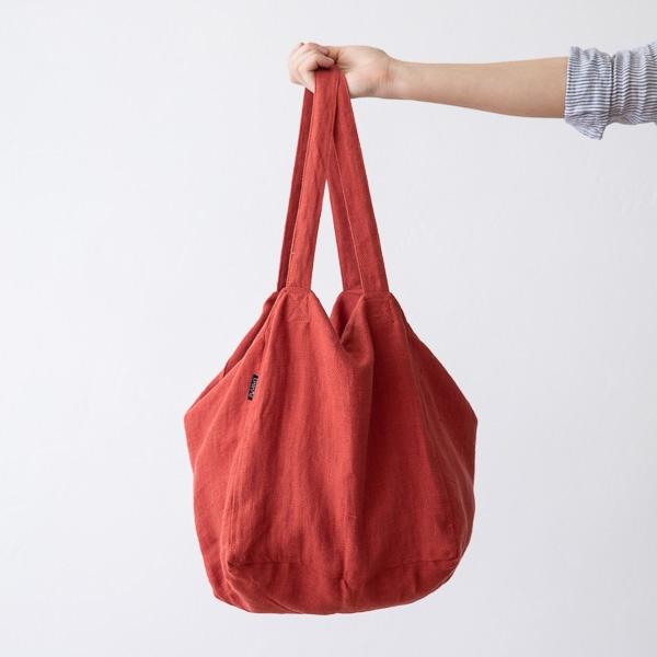 linenme Linen Beach Bag Orange Lara