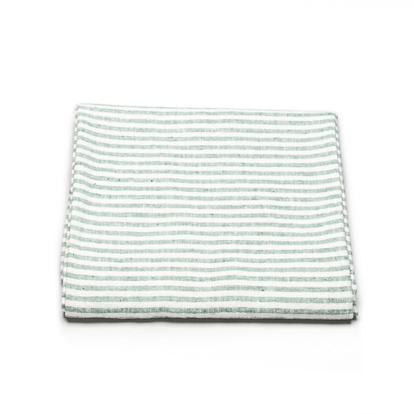 Linenme Linen Beach Towel Brittany Aqua Foam