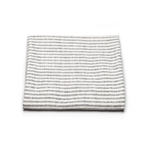 Linenme Linen Beach Towel Brittany Graphite