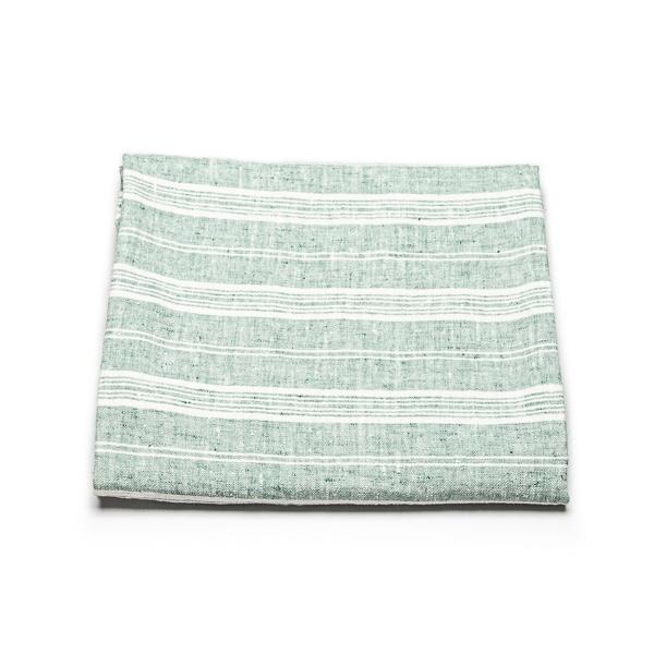 Linenme Linen Beach Towel Multistripe Aqua Foam