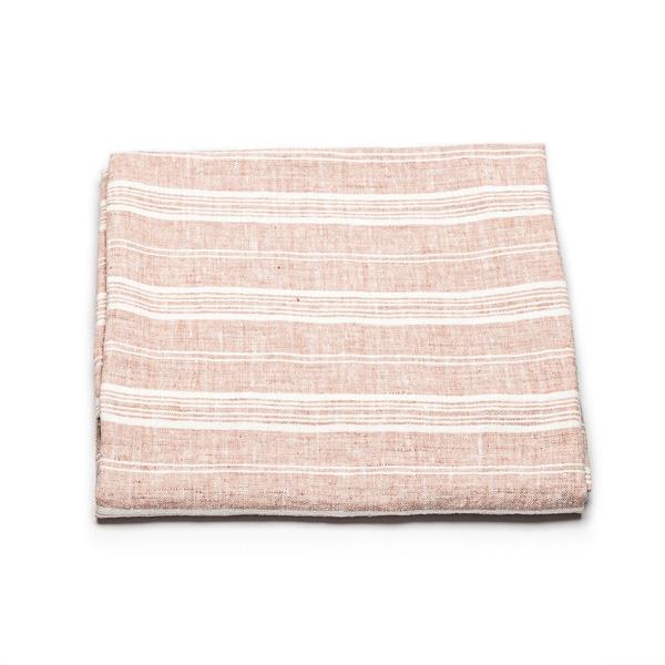Linenme Linen Beach Towel Multistripe Rosa