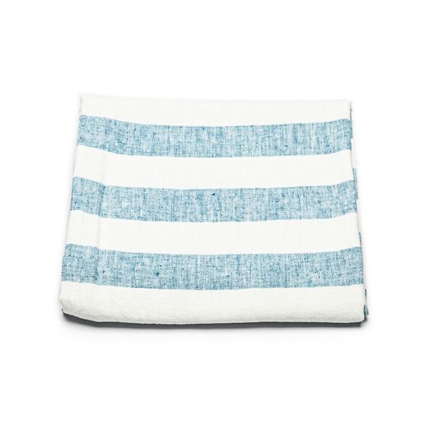 Linenme Linen Beach Towel Philippe Marine Blue
