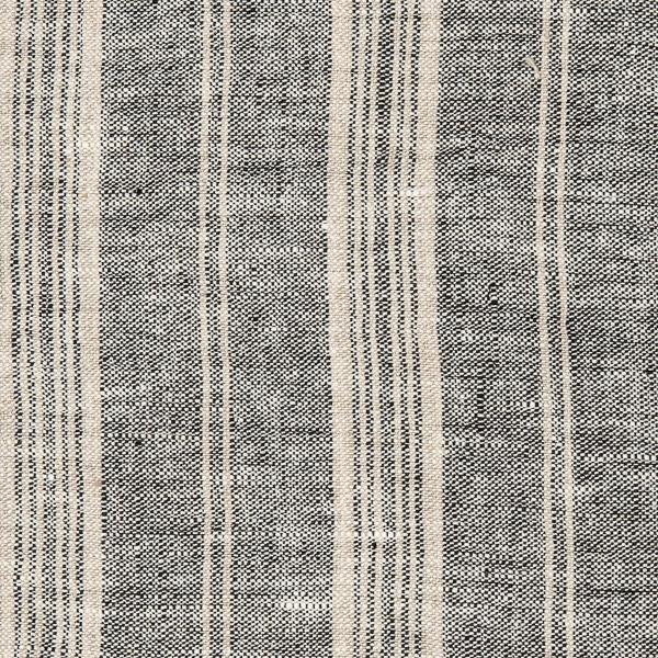 Linenme Linen Bib Apron Black Natural Multistripe