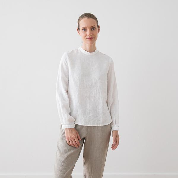 linenme Linen Blouse Anthracite Osaka