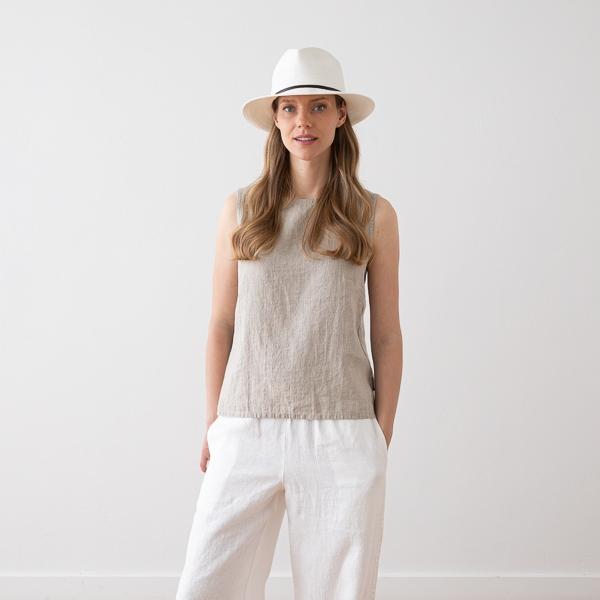 linenme Linen Blouse Natural Alice