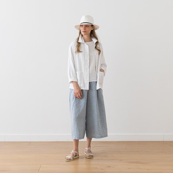 Linenme Linen Culottes Denim Melange Sanremo
