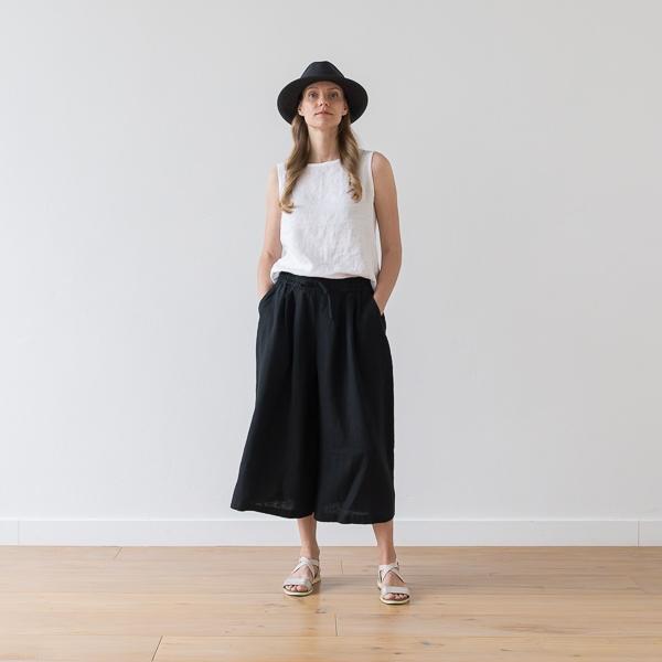 Linenme Linen Culottes Natural Sanremo