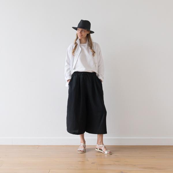 linenme Linen Culottes Natural Sanremo