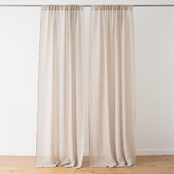 Linenme Linen Curtain Panel Natural Garza