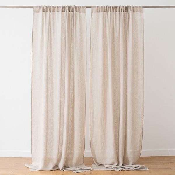 Linenme Linen Curtain Panel Natural Garza
