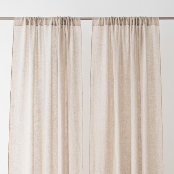 Linenme Linen Curtain Panel Natural Garza