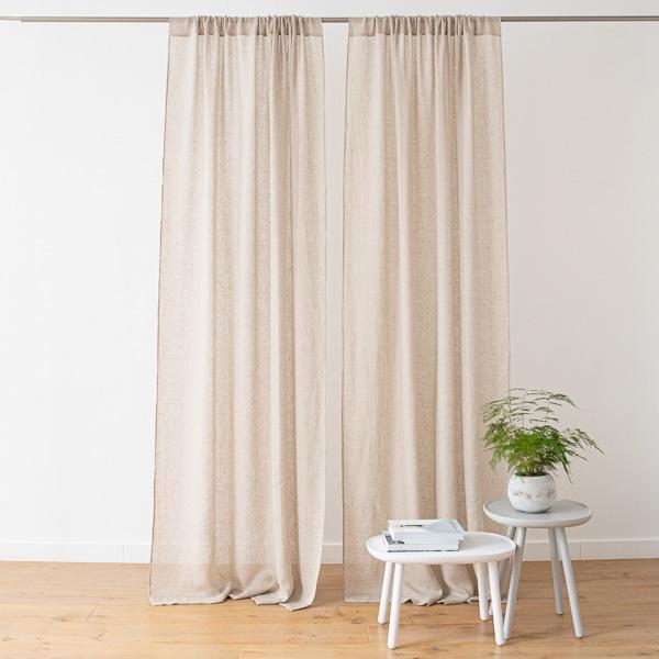 linenme Linen Curtain Panel Natural Garza