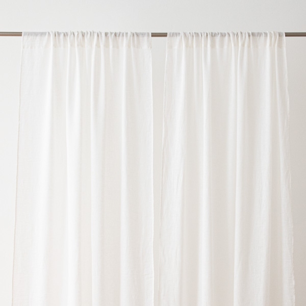 Linenme Linen Curtain Panel Off White Garza