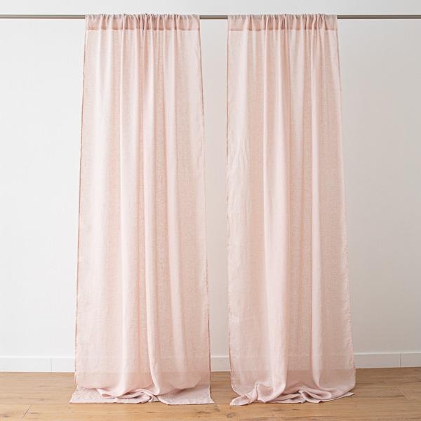 Linenme Linen Curtain Panel Rosa Garza