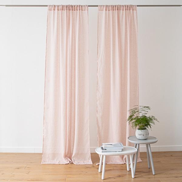 linenme Linen Curtain Panel Rosa Garza