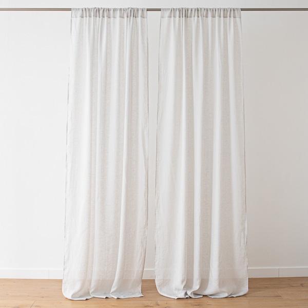 Linenme Linen Curtain Panel Silver Garza
