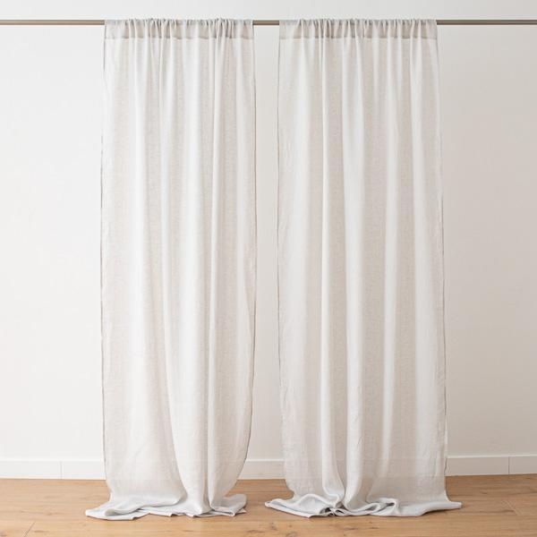 Linenme Linen Curtain Panel Silver Garza